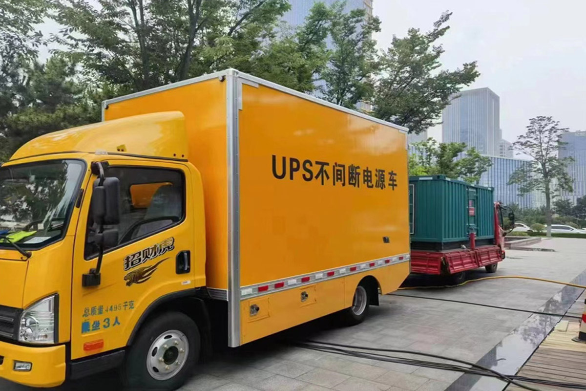 石门发电机租赁施工现场