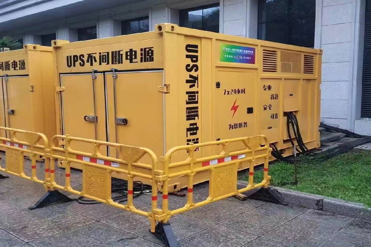 石门发电机租赁施工现场