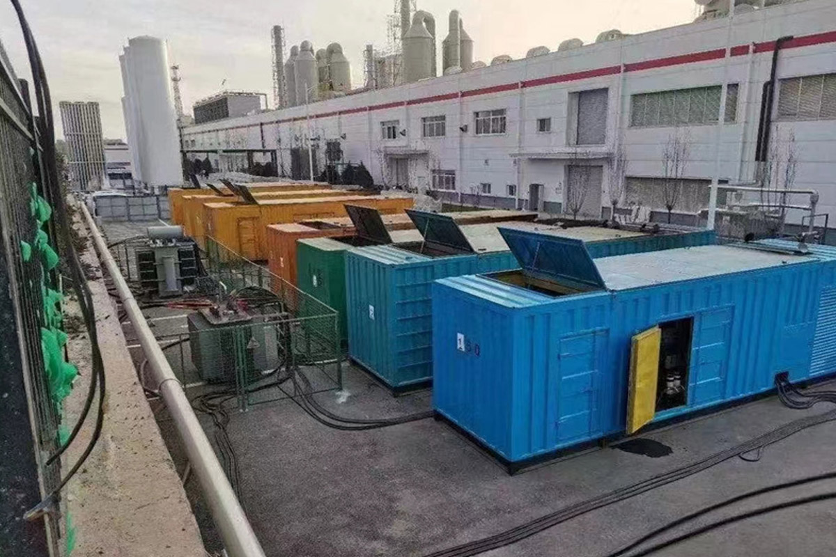 石门发电机租赁施工现场
